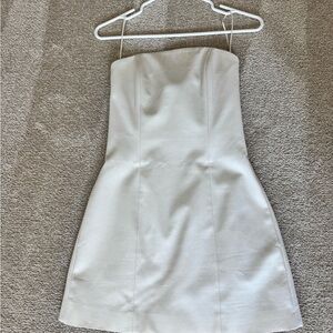 Anna Quan Off-White Strapless Mini Dress